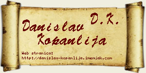 Danislav Kopanlija vizit kartica